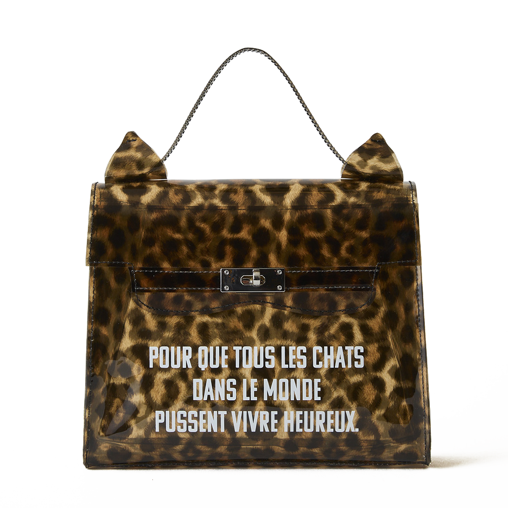 pakレオパード人気モデル９リットル希少！販売修了モデル おまけ付き N+Ecology(ネコロジー)【NE-0022091 猫耳 かぶせバッグ PVC