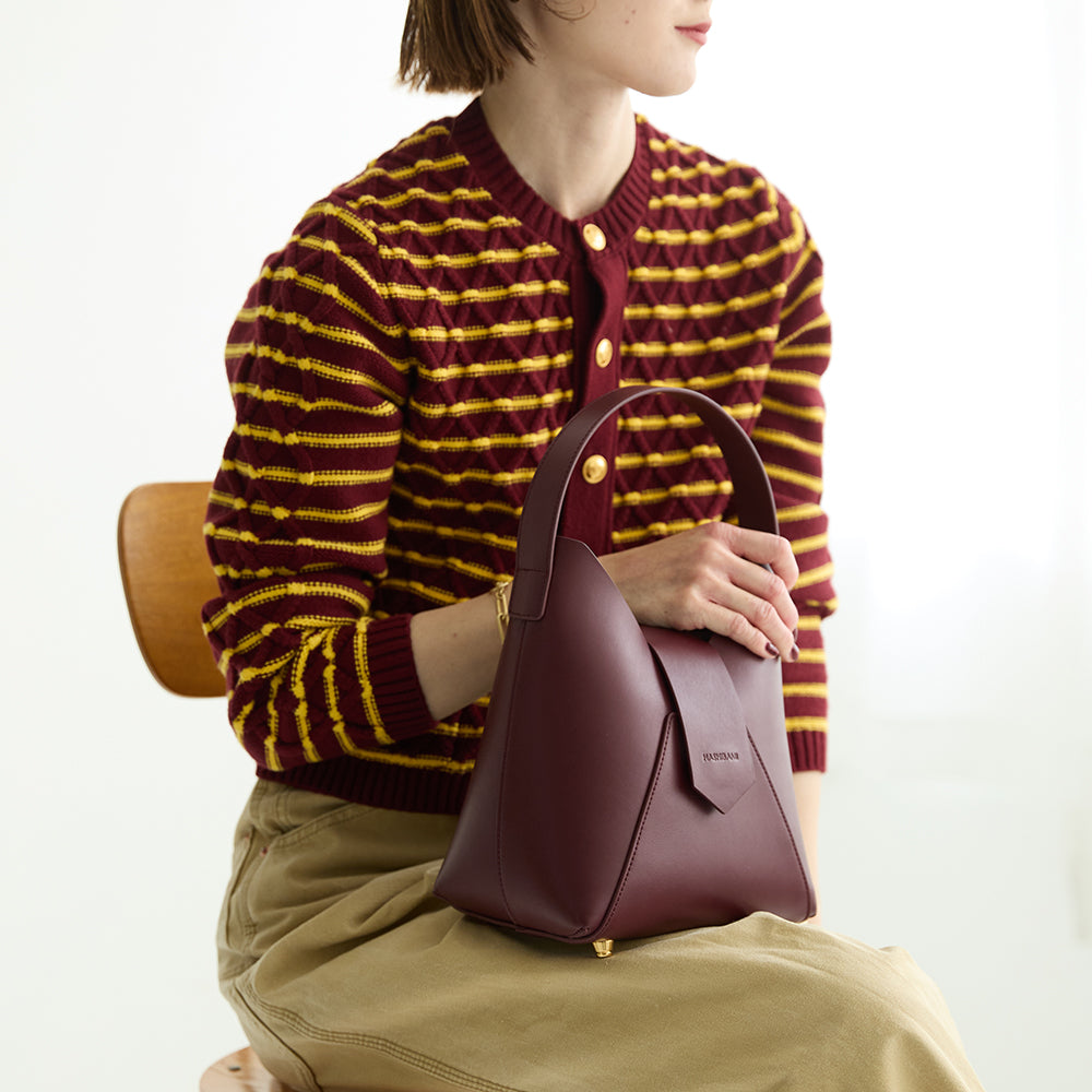 HASHIBAMI【Ha-1809-909 フェズ ワンハンドルバッグ】チェリー