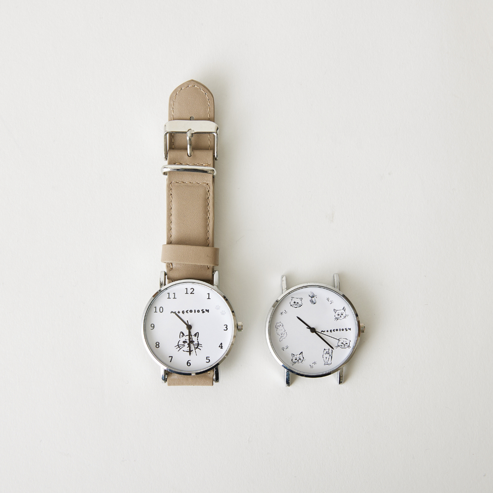 N+Ecology(ネコロジー)【NE-0022053 猫イラスト 腕時計】ネコ一周 N+Ecology(ネコロジー)【NE-0022053 猫イラスト 腕時計】ネコ一周
