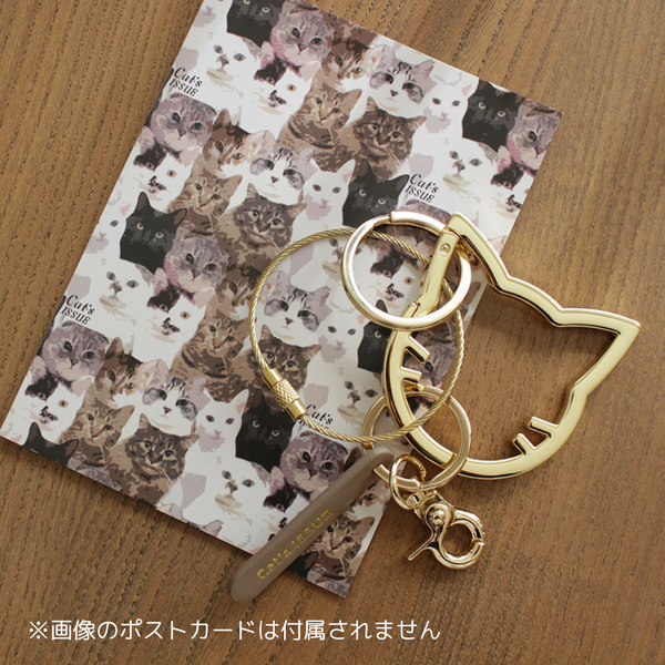 Cat's ISSUE×HASHIBAMI 【CAT-2307-002 ネコカラビナ キーリング】ネコ