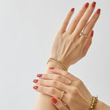 HASHIBAMI 【HB2102214 HASHIBAMI 天然石 ゴールド ブレスレット ※面取り】 ゴールド