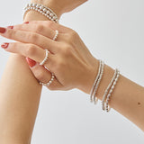 HASHIBAMI 【HB2102213 HASHIBAMI 天然石 シルバー ブレスレット ※俵型】 シルバー