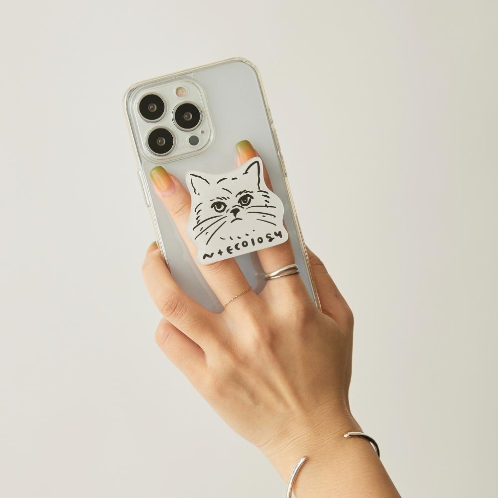 N+Ecology(ネコロジー)【NE-0022066 猫顔スマホグリップ ※全機種
