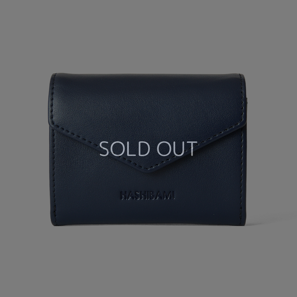 ◆CORRECT限定◆HASHIBAMI【Ha-2502-205 フェズ Wフェイス ミニウォレット】ネイビー