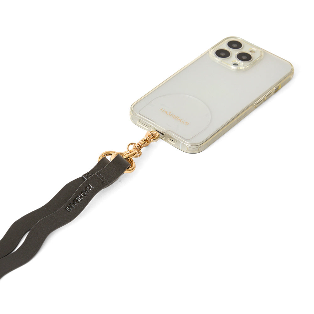 HASHIBAMI【Ha-2402-619 ウネウネ スマホレザーストラップ