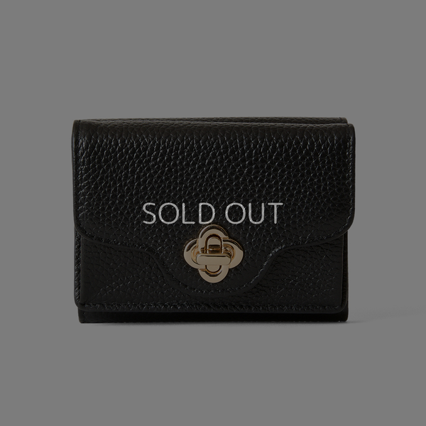 ◆CORRECT限定◆HASHIBAMI【Ha-2502-201 ひねり金具 ミニウォレット】ブラック