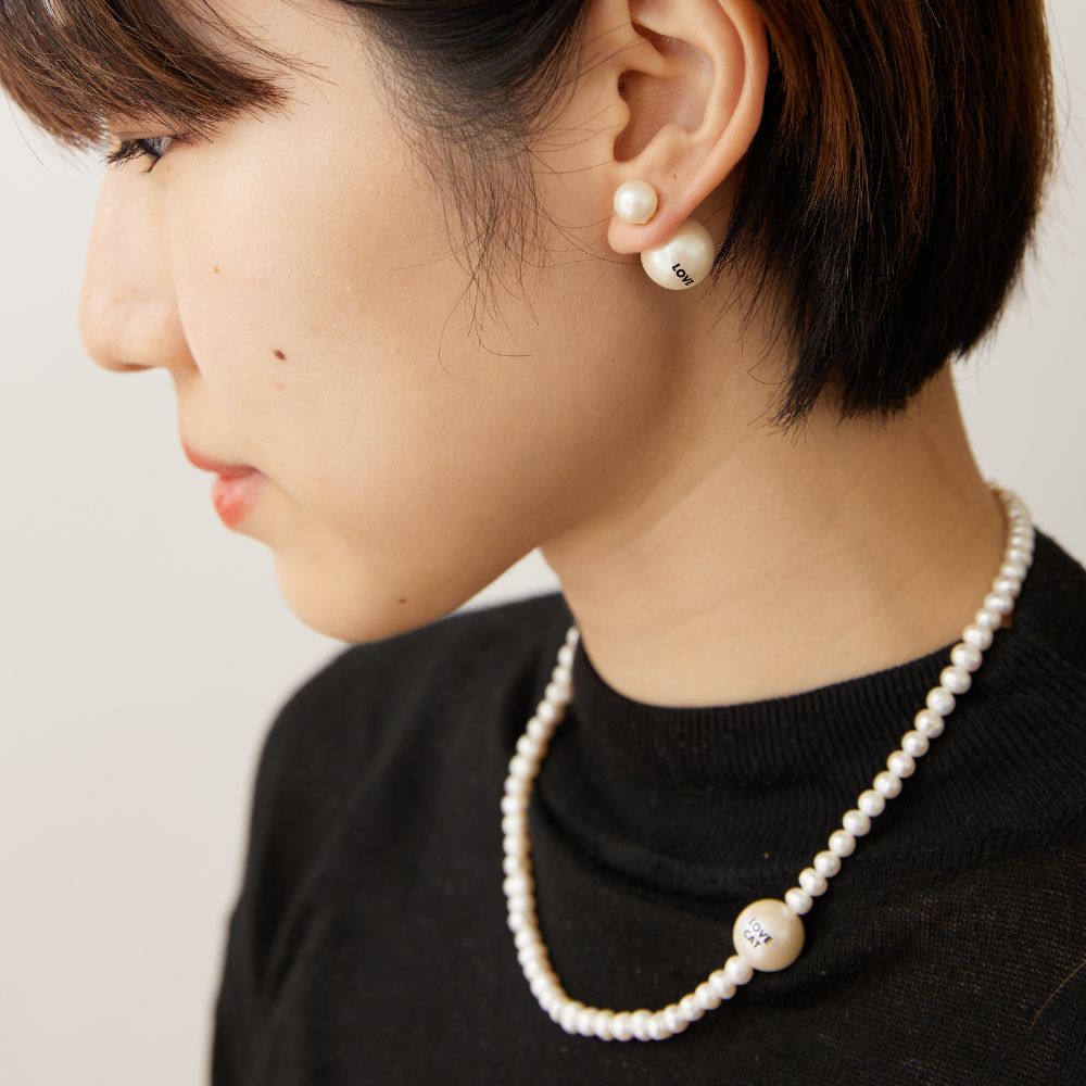 【新品未使用】mallow ino フックネックレスパール 新品未使用】mallow ino フックネックレスパール アクセサリー