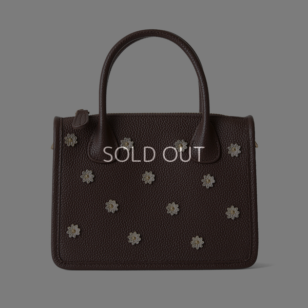 ◆CORRECT限定◆HASHIBAMI【Ha-2504-112 スモールフラワー ポシェット】ダークブラウン