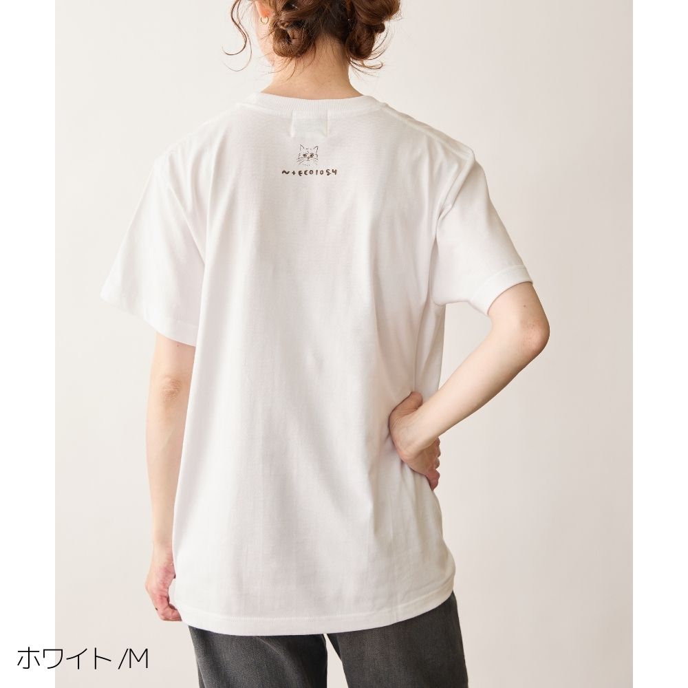 N+Ecology(ネコロジー)【NE-0022083 ニャーTシャツ】ホワイト_M