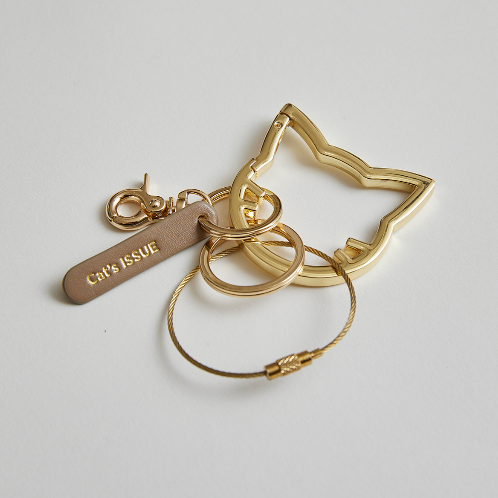 Cat's ISSUE×HASHIBAMI 【CAT-2307-002 ネコカラビナ キーリング】ネコ