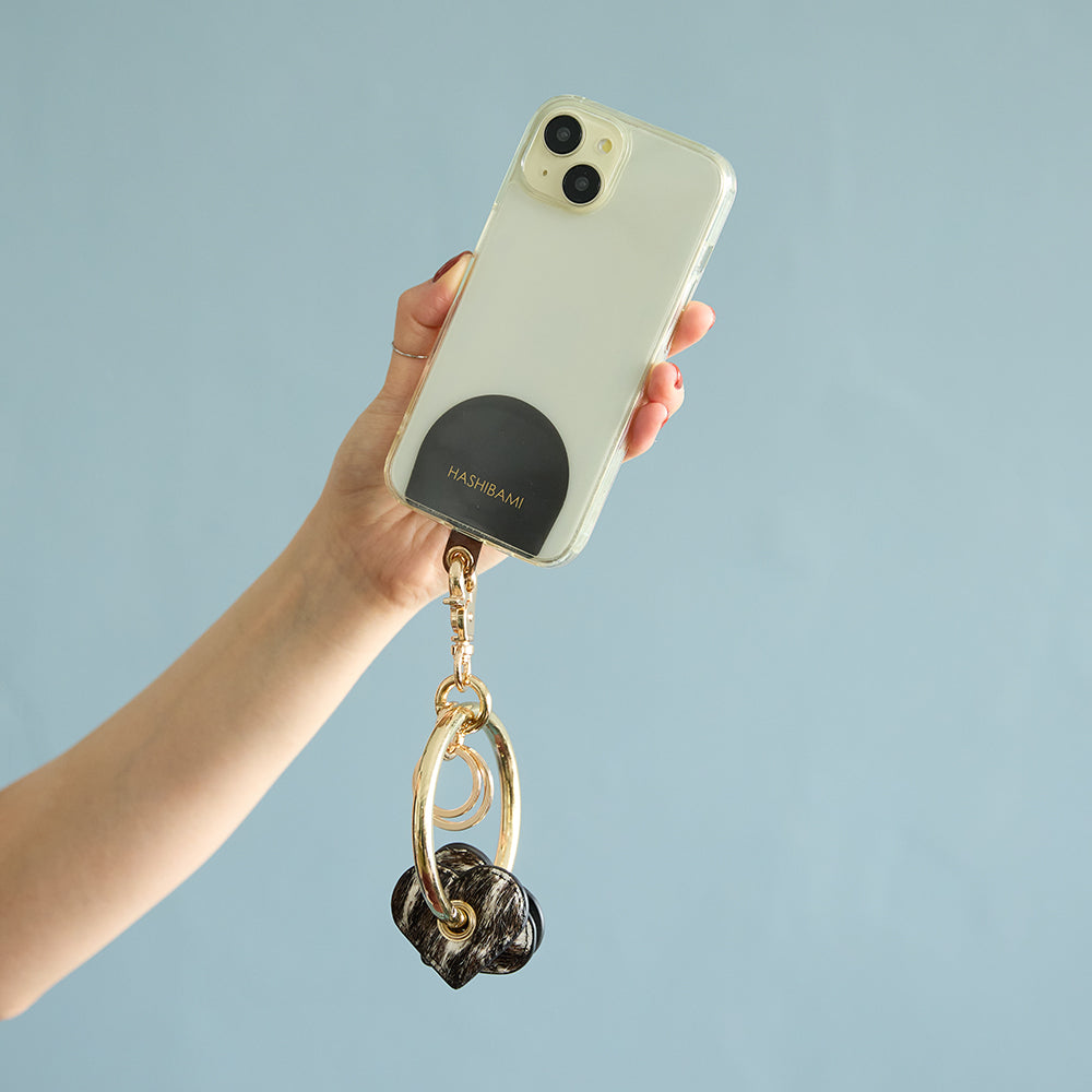 HASHIBAMI【Ha-2504-114 ハートクッション カウヘア― スマホリング