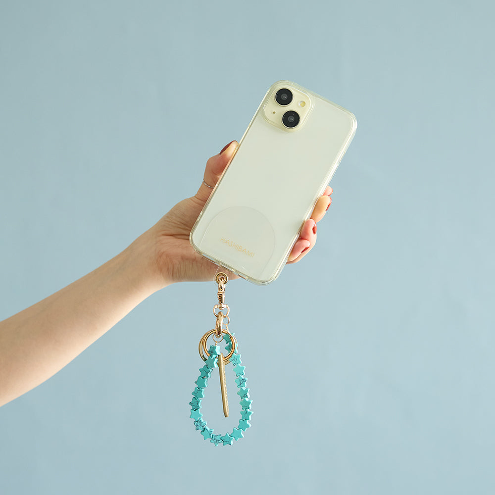 HASHIBAMI【Ha-2500-100 天然石 スター スマホハンドストラップ