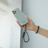 HASHIBAMI【Ha-2500-400 天然石 スター スマホハンドストラップ】ブラック