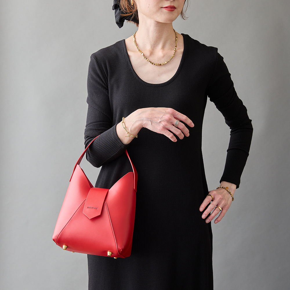 HASHIBAMI【Ha-1809-909 フェズ ワンハンドルバッグ】レッド – CORRECT