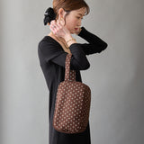 ◆CORRECT限定◆HASHIBAMI【Ha-2506-813 柄スエード ポーチクラッチ】ダークブラウン