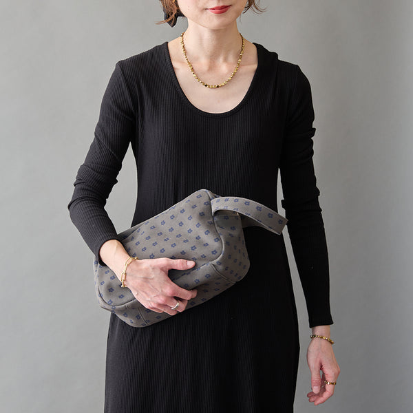 ◆CORRECT限定◆HASHIBAMI【Ha-2506-813 柄スエード ポーチクラッチ】グレー