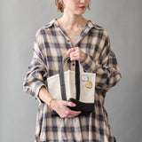 HASHIBAMI【Ha-2506-815 星底 キャンバスバッグ】ブラック