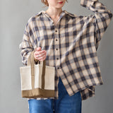 HASHIBAMI【Ha-2506-815 星底 キャンバスバッグ】グレーベージュ