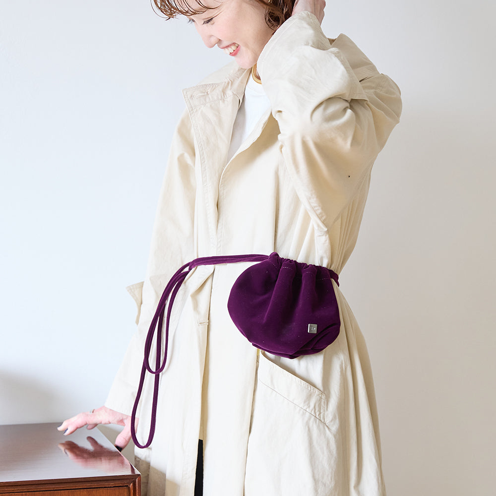 murir【MUR26002 3WAY ベロア巾着ショルダー】ワイン – CORRECT