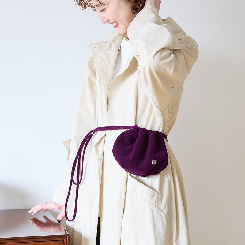 murir【MUR26002 3WAY ベロア巾着ショルダー】ワイン – CORRECT