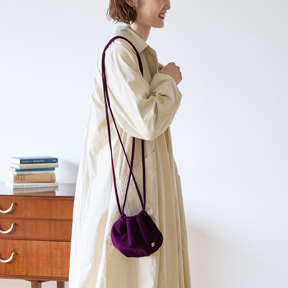 murir【MUR26002 3WAY ベロア巾着ショルダー】ワイン – CORRECT