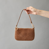 ◆CORRECT限定◆HASHIBAMI【Ha-2506-823 スエードパンチング ポーチポシェット】ブラウン