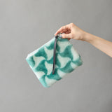 ◆CORRECT限定◆HASHIBAMI【Ha-2506-801 柄ムートン ポーチ】グリーン