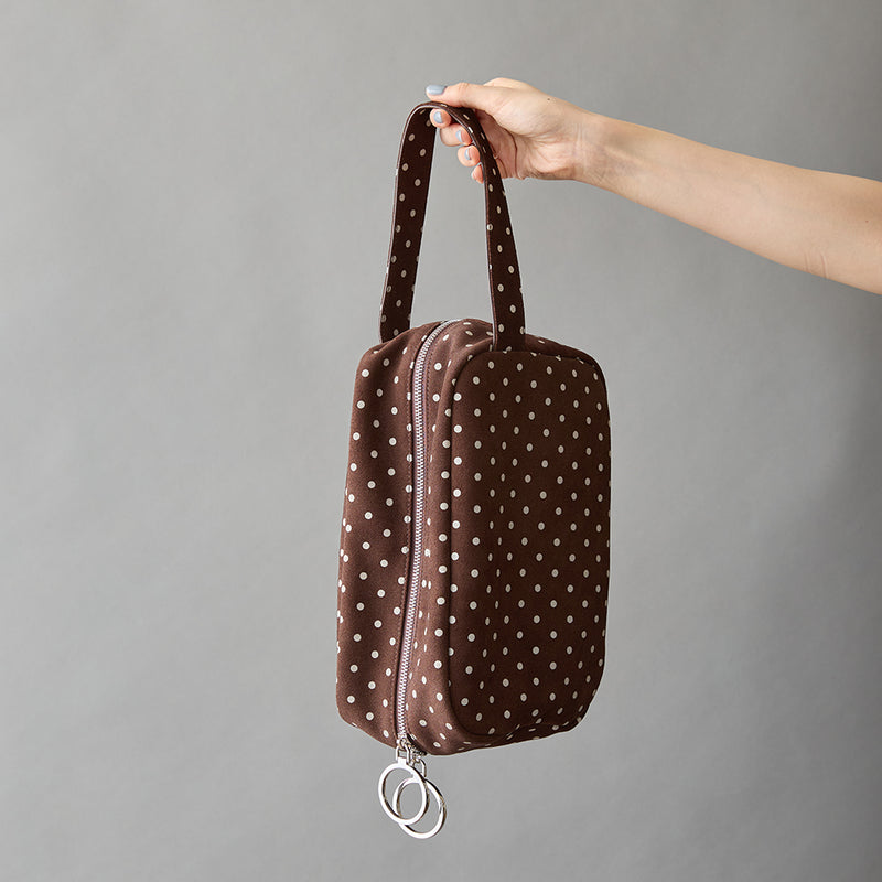 ◆CORRECT限定◆HASHIBAMI【Ha-2506-813 柄スエード ポーチクラッチ】ダークブラウン