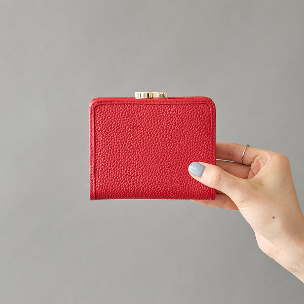 ◆CORRECT限定◆ HASHIBAMI【Ha-2104-311 エイチビー ガマグチ ハーフ ウォレット】レッド