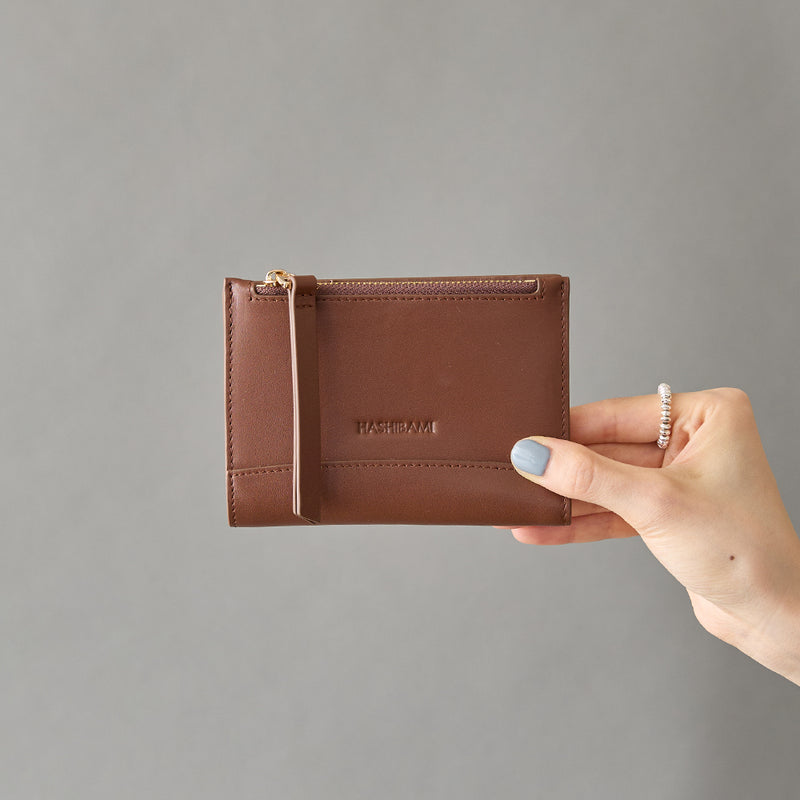 ◆CORRECT限定◆HASHIBAMI【Ha-2506-807 フェズ ハーフウォレット】ダークブラウン