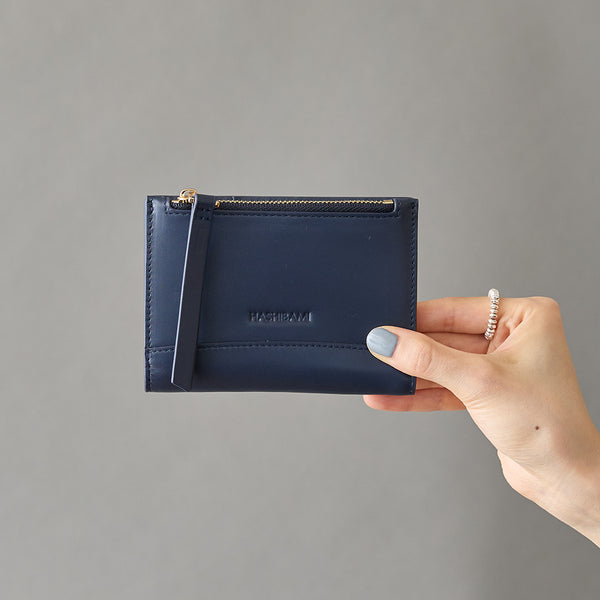 ◆CORRECT限定◆HASHIBAMI【Ha-2506-807 フェズ ハーフウォレット】ネイビー