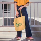 murir【MUR25003 hello ナイロンロゴトート】イエロー