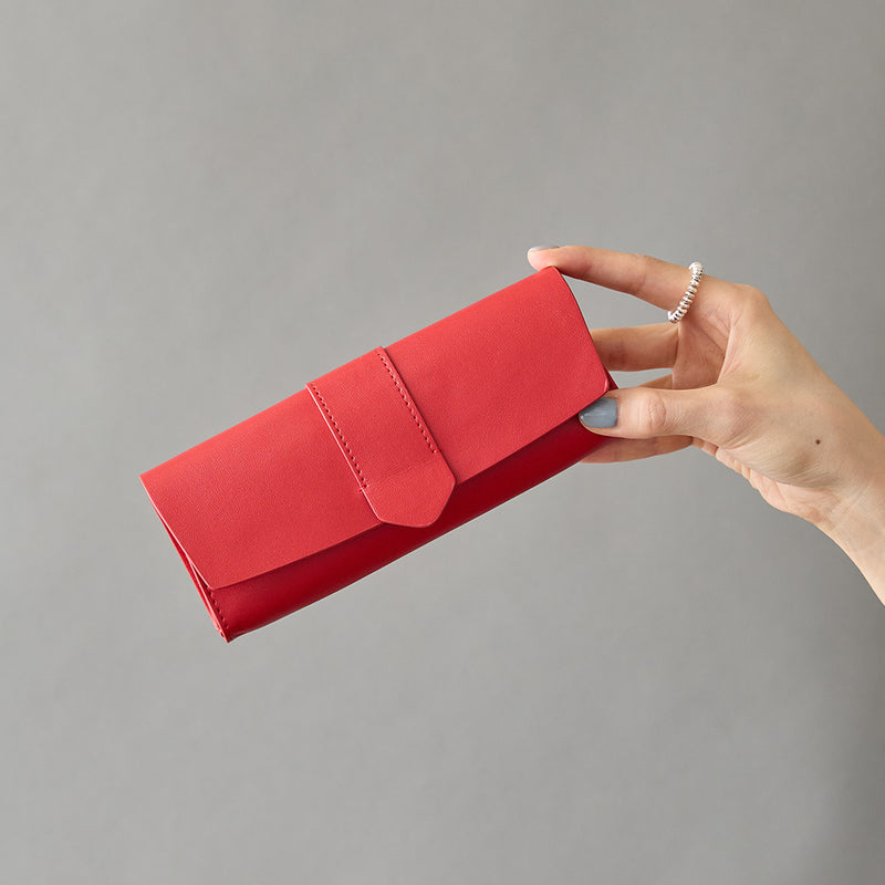 ◆CORRECT限定◆HASHIBAMI【Ha-2506-808 フェズ ペン&メガネケース】レッド