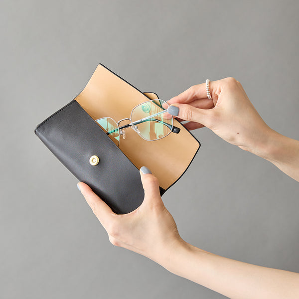 ◆CORRECT限定◆HASHIBAMI【Ha-2506-808 フェズ ペン&メガネケース】ネイビー