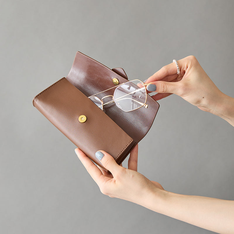 ◆CORRECT限定◆HASHIBAMI【Ha-2506-808 フェズ ペン&メガネケース】ダークブラウン