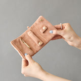 ◆CORRECT限定◆HASHIBAMI【Ha-2506-812 チェック柄 アクセサリーポーチ】ベージュ