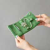 ◆CORRECT限定◆HASHIBAMI【Ha-2506-812 チェック柄 アクセサリーポーチ】グリーン