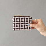 ◆CORRECT限定◆HASHIBAMI【Ha-2506-811 チェック柄 ハーフジップウォレット】チェリー