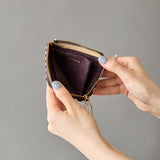 ◆CORRECT限定◆HASHIBAMI【Ha-2506-811 チェック柄 ハーフジップウォレット】チェリー