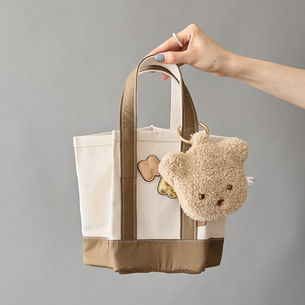 HASHIBAMI【Ha-2506-824 ぬいぐるみ クマチャーム】グレーベージュ