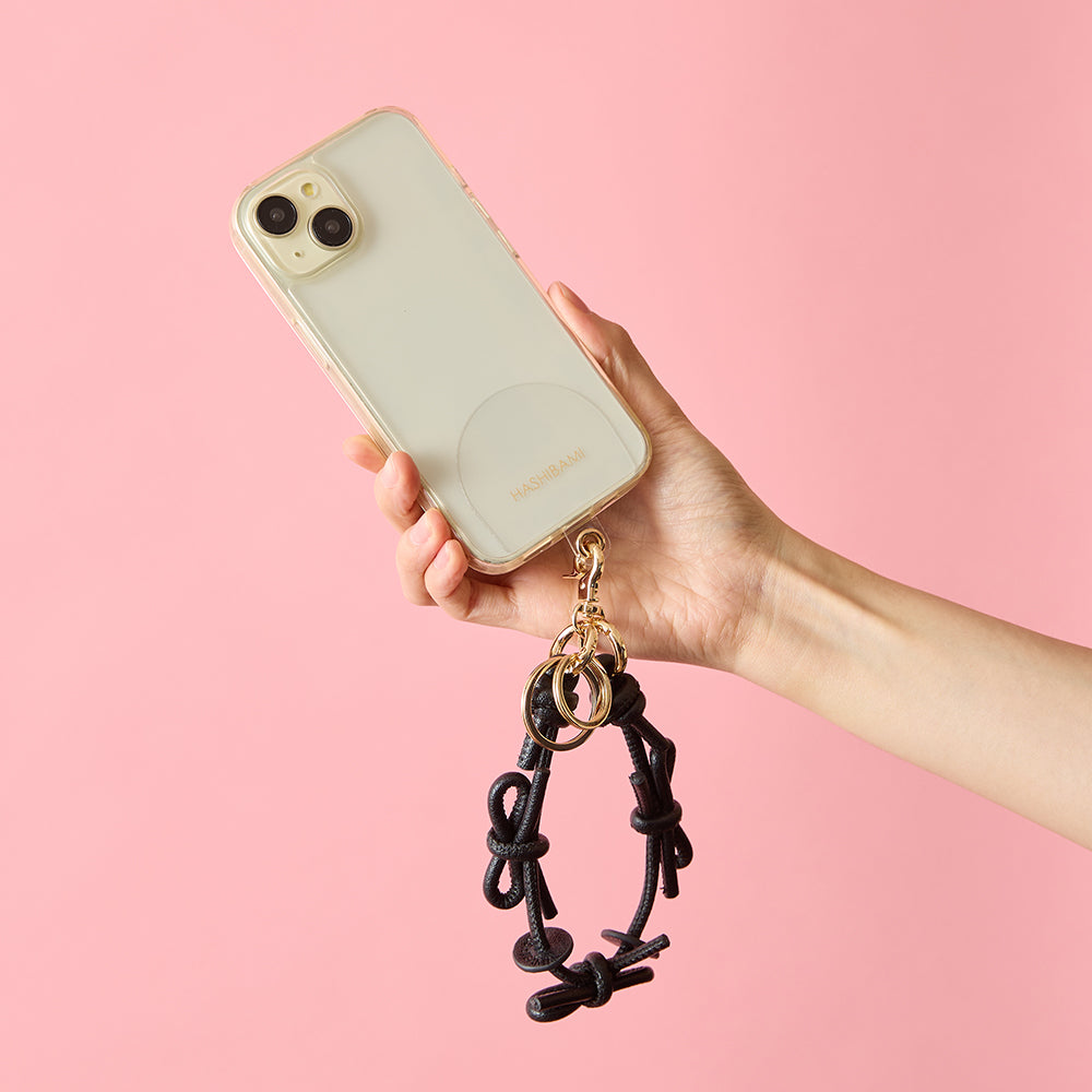 HASHIBAMI ハシバミ レザーリボン スマホハンドストラップ 未開封 B-206_485661c8-a6bc-4186-a60f-