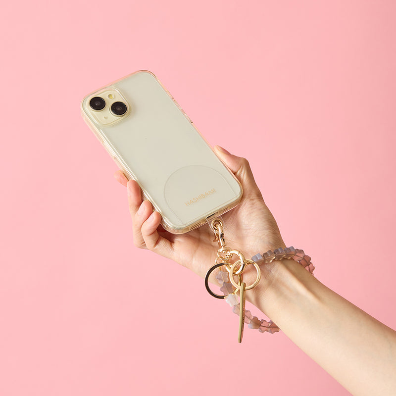 HASHIBAMI【Ha-2410-304 天然石 スター スマホハンドストラップ】グレーオニキス