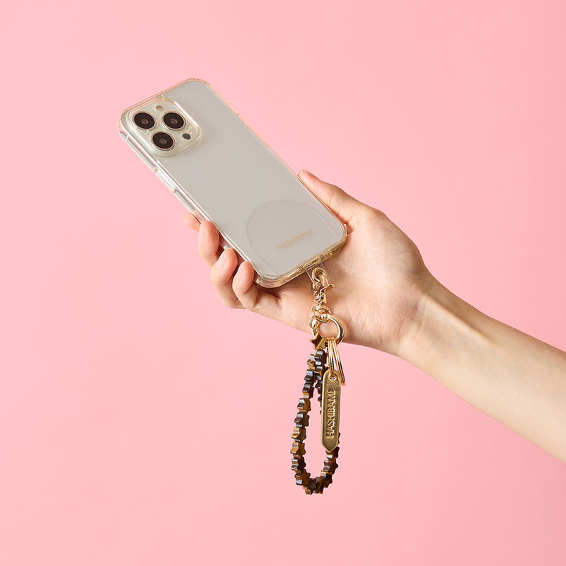 HASHIBAMI【Ha-2410-304 天然石 スター スマホハンドストラップ】タイガーアイ