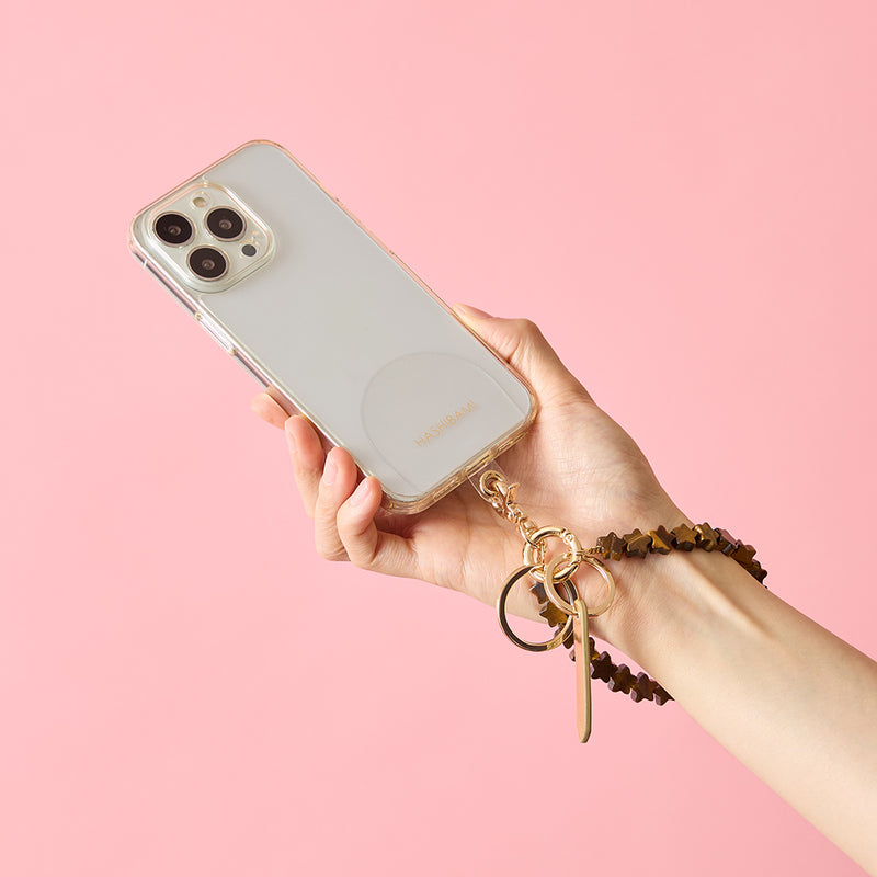 HASHIBAMI【Ha-2410-304 天然石 スター スマホハンドストラップ】タイガーアイ