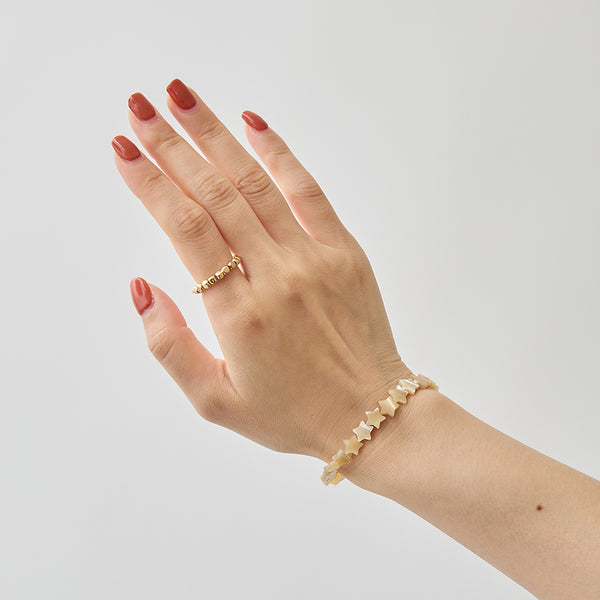 HASHIBAMI 【HB2102232 HASHIBAMI 天然石 ゴールド リング ※面取り】 ゴールド