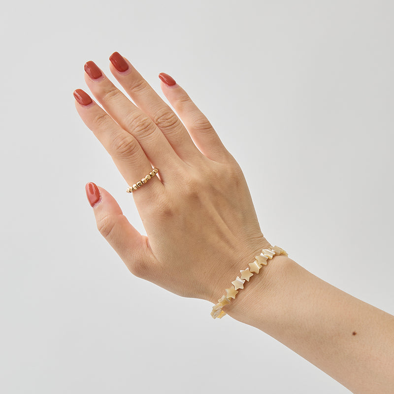 HASHIBAMI 【HB2102232 HASHIBAMI 天然石 ゴールド リング ※面取り】 ゴールド