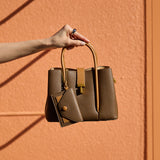 murir【MUR25005 パスケース付き パイピングミニショルダートート】ブラウン