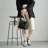 HASHIBAMI【Ha-2509-602 クシュクシュ ワンショルダー】ブラック