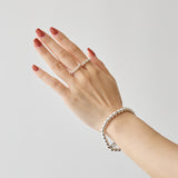 HASHIBAMI 【HB2102221 HASHIBAMI 天然石 シルバー ブレスレット ※6mm玉】 シルバー