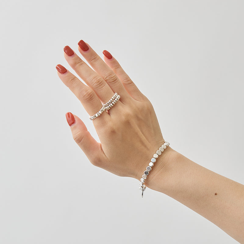 HASHIBAMI 【HB2102231 HASHIBAMI 天然石 シルバー リング ※ドーナツ(小)】 シルバー